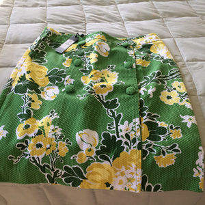 pencil thin flowered skirt